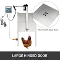 Miniatyrbild 2 av 8: 20,4x37,7 tum automatisk hönsgårdsdörröppnare kit med infraröd induktion och tidskontroll, hållbart och lätt att installera