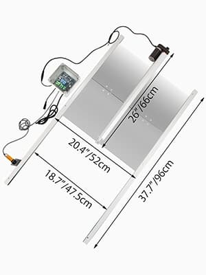 47,5x47,5cm lättmanövrerad automatisk hönshusdörr kit med infraröd induktion och fjärrkontroll, IP44 skydd, plug and play, hållbart