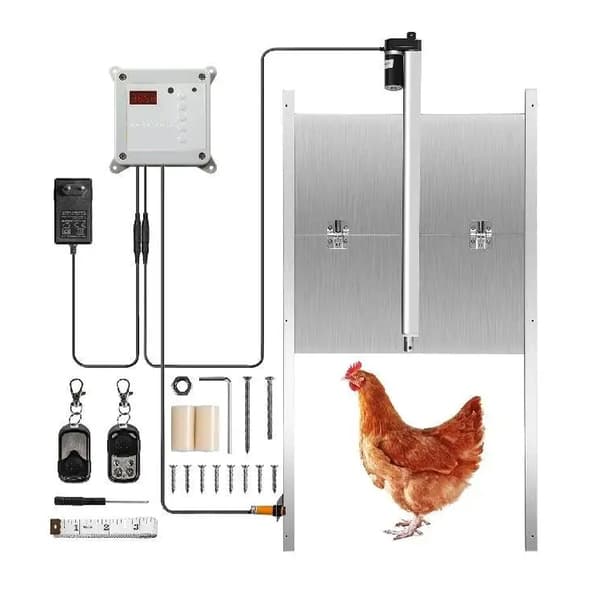 30x30cm 66W automatisk hönshusdörr kit, aluminiumlegeringsmaterial, infraröd avkänningsdesign, lätt att installera och använda