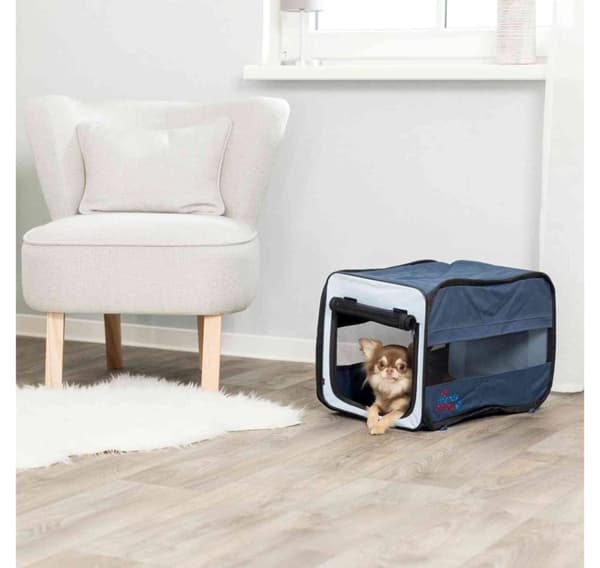 Twister mobil kennel, S: 45 × 45 × 64 cm, mørkeblå/lyseblå