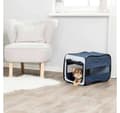 Miniatyrbillede 2 af 2: Twister mobil kennel, S: 45 × 45 × 64 cm, mørkeblå/lyseblå
