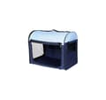 Miniatyrbillede 1 af 2: Mobil kennel, XS–S: 40 × 40 × 55 cm, mørkeblå/lyseblå