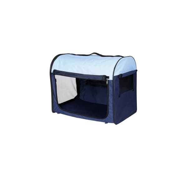Mobil kennel, XS–S: 40 × 40 × 55 cm, mørkeblå/lyseblå
