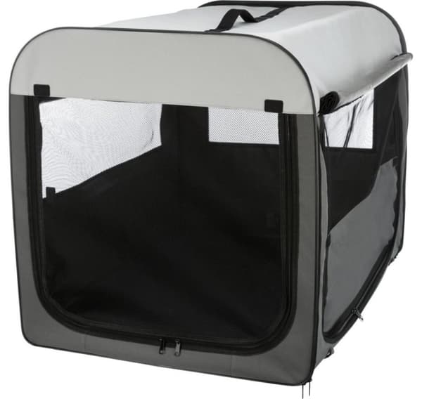Mobil kennel, M–L: 70 × 75 × 95 cm, mørkeblå/lyseblå