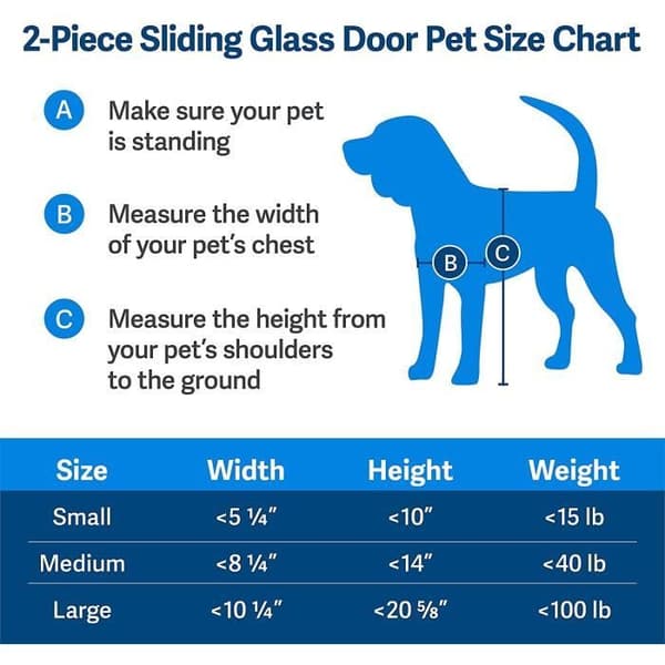PetSafe® - skjutbara glasdörrar för husdjur, stora