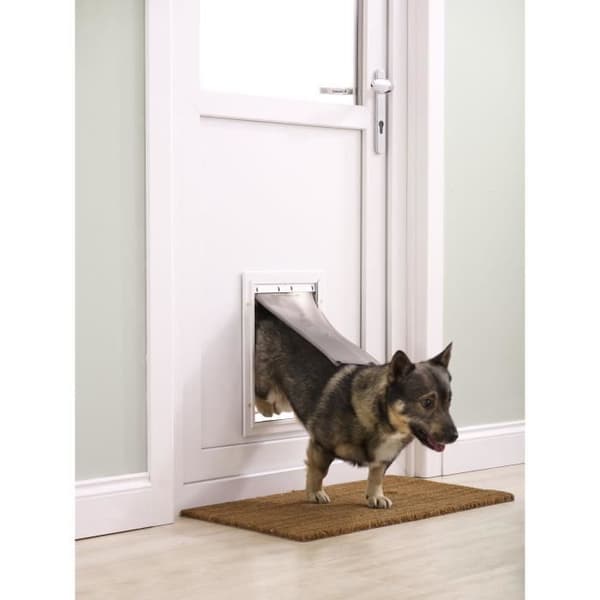 PetSafe - Staywell Heavy Duty aluminium kattlucka för hundar och stora katter, låssystem, robust, isolerad - storlek M