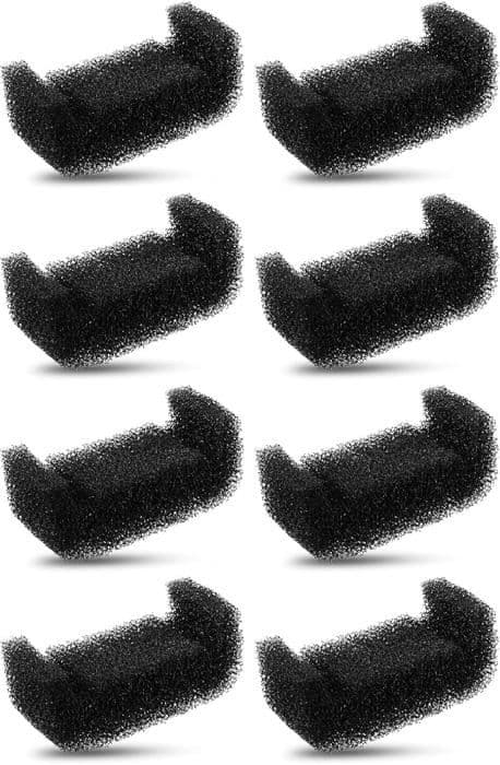 8X Vattenfontän Filter Katt Djur Skumsvamp Motor Filtreringsdispenser Drinker Svart
