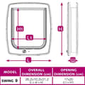 Miniatyrbild 4 av 4: FERPLAST Swing Plast Kattlucka - 26,2 x 10,2 x 31,2 cm - Brun - För stora katter och små hundar
