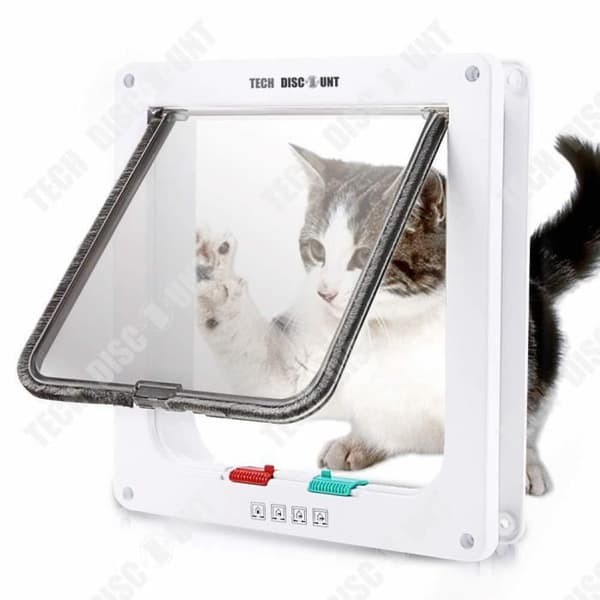 Låsbar katt- och hundlucka av hög kvalitet, tunnelport för husdjur, lätt att installera, genomskinlig
