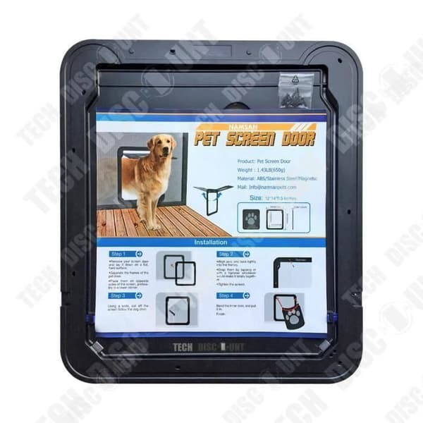 TD® Dog Cat Door Large Medium XL Pet Door Silent Size Indoor Domestic Manual