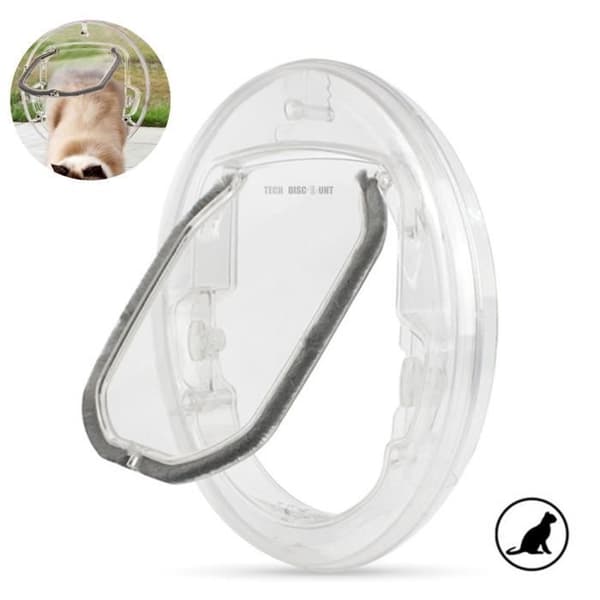 TD® Kattlucka Husdjursdörr Habitat PC Rund glasdörr Layout Design Ingång Utgång Fri liten hund
