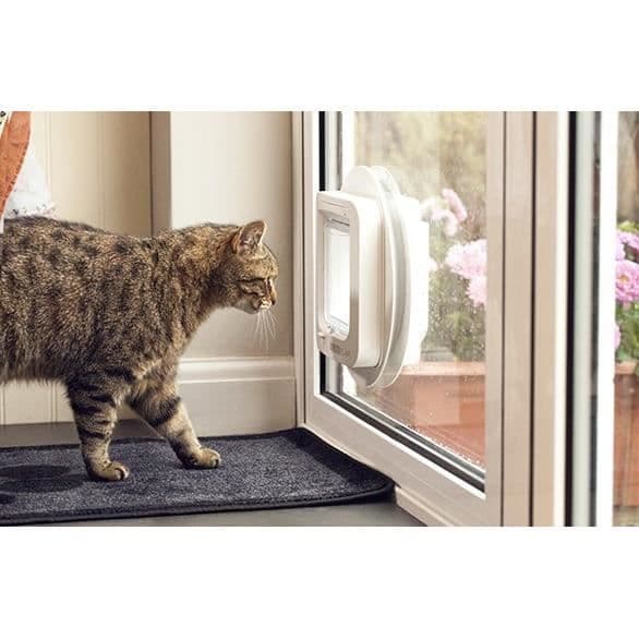 SUREFLAP Microchip Cat Flap - Brun - 142mm x 120mm (Memorering av upp till 32 chips)