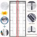 Miniatyrbild 3 av 10: Moorle Magnetisk vindskyddande dörrskärm – självlåsande och genomskinlig, ingen borrning, skyddar mot insekter och kattklösning