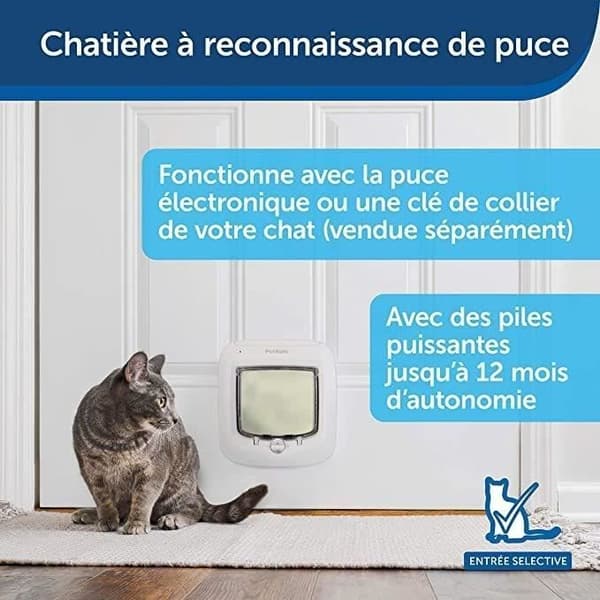 PetSafe 4-vägs magnetisk kattlucka Deluxe 400 vit dörr för hundar, katter 411383