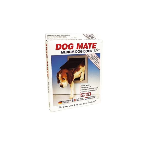 Dog Mate Dog Door, Medium, Vit (215W)