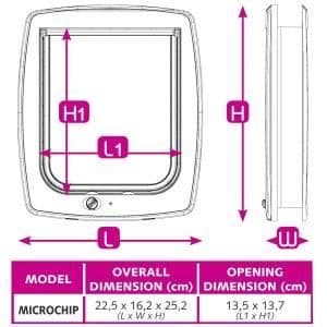 Elektronisk kattlucka - FERPLAST - Swing Microchip - 22,5 x 16,2 x 25,2 cm - Vit - För katt