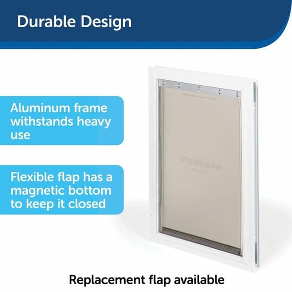 Petsafe - PPA00-10860 - Freedom aluminiumdörr för hundar och katter med vit vinyllucka