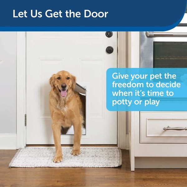 Petsafe - PPA00-10860 - Freedom aluminiumdörr för hundar och katter med vit vinyllucka