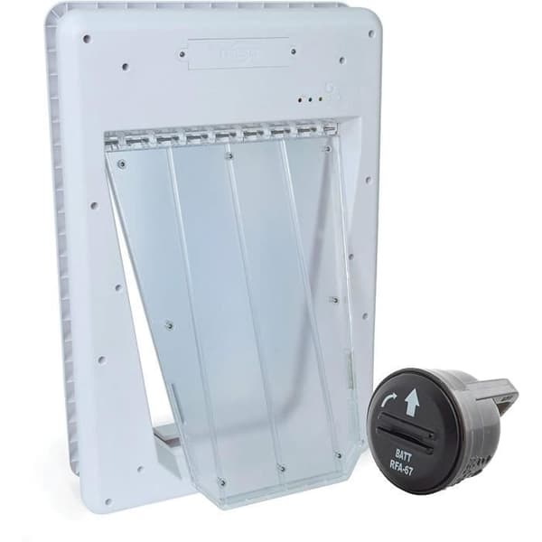PetSafe SmartDoor Stor flik för hundar med mikrochipdetektion, inkluderar hänghalsband