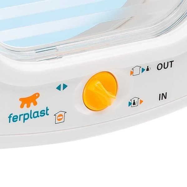 FERPLAST Chatiere plastikgynge - 26,2 x 10,2 x 31,2 cm - hvid - til store katte og små hunde
