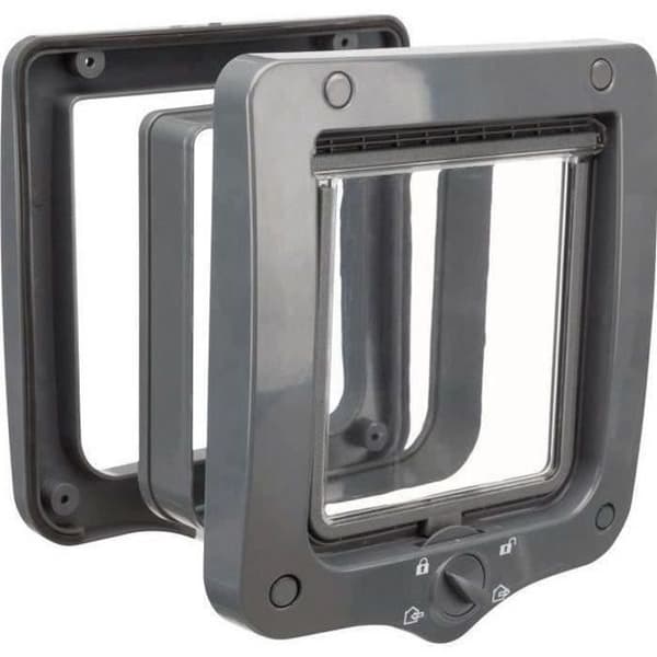 Chatiere - 4 positioner - Med tunnel - 20 × 22 cm - Grå