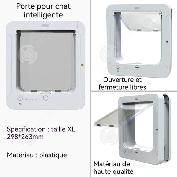 INN Chatière 298x263mm En intelligent automatiskt känsligt sensor kan styra in- och utgångs riktning för chatière.