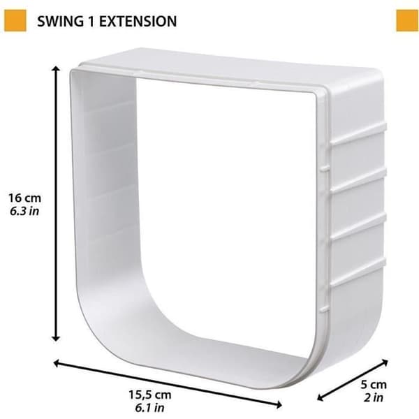 Jatkotunneli - FERPLAST - Swing 1 -kissanluukkuihin - Harmaa