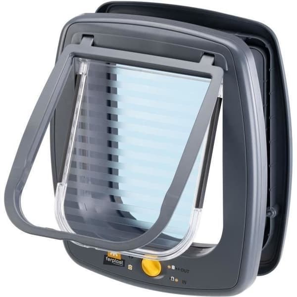 Kattlucka - FERPLAST - Swing 9 - 26,2 x 10,2 x h 31,2 cm - Grå