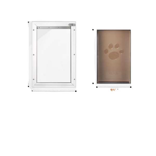 VEVOR Hunddörr, Aluminiumlegering Ram, PVC Flap Material,M
