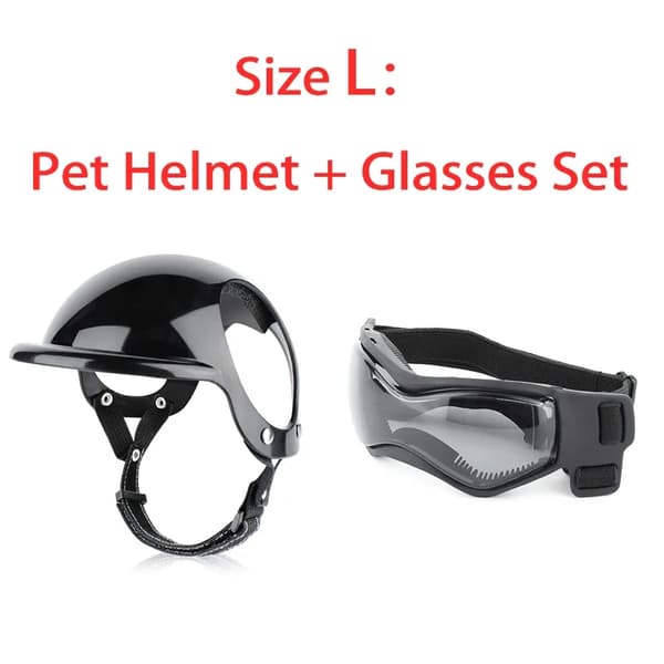 Hundegoggles, UV-beskyttelse, justerbar pasform, holdbare materialer,Størrelse L-Pet Sæt, Briller 11.4X4.3CM