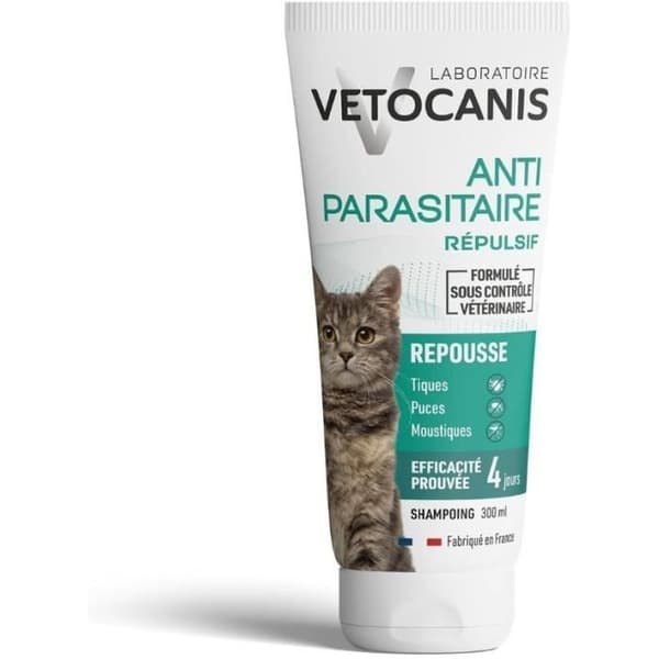 VETOCANIS Lopp- och fästingsschampo - För katt - 300 ml