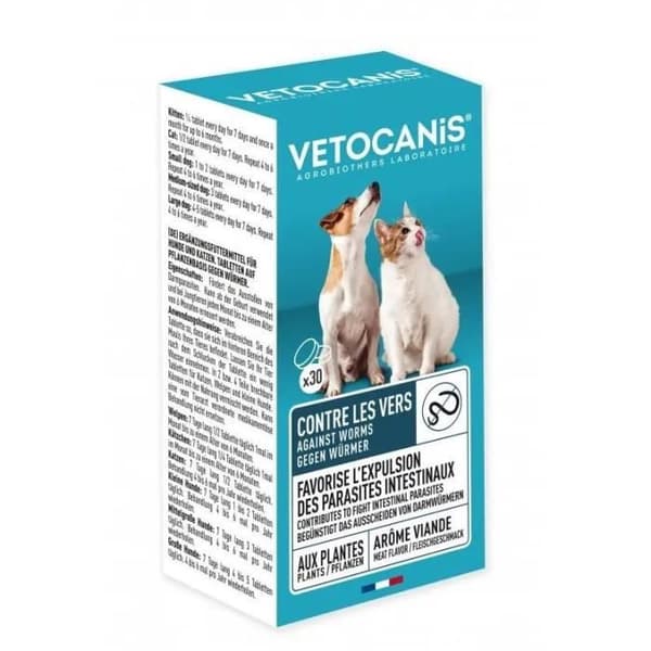 VETOCANIS Tabletter mod orme - Til hunde og katte