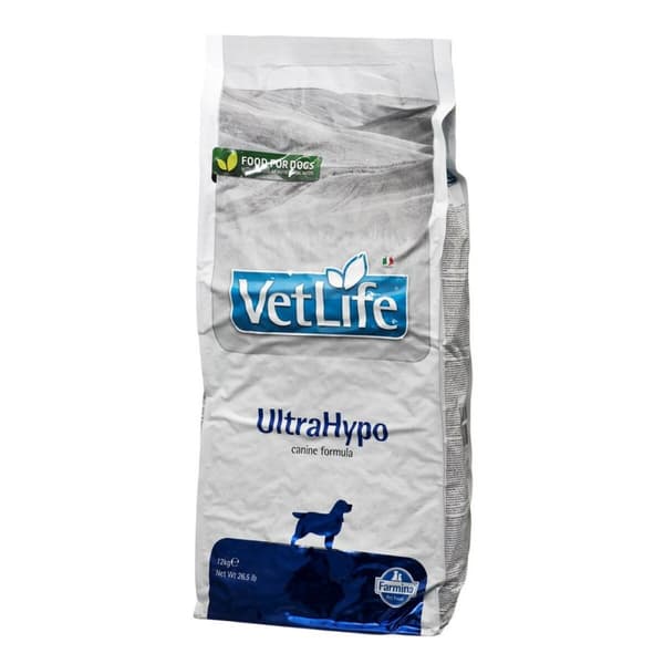 Foder Farmina Vet Life ULTRAHYPO 12 kg Voksen - Næringsrigt foder til voksne hunde, 12 kg, Ultra Hypoallergenisk.