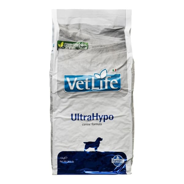Foder Farmina Vet Life ULTRAHYPO 12 kg Voksen - Næringsrigt foder til voksne hunde, 12 kg, Ultra Hypoallergenisk.