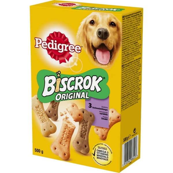 Foder Pedigree Biscrock Original Vuxen Kyckling 500 g