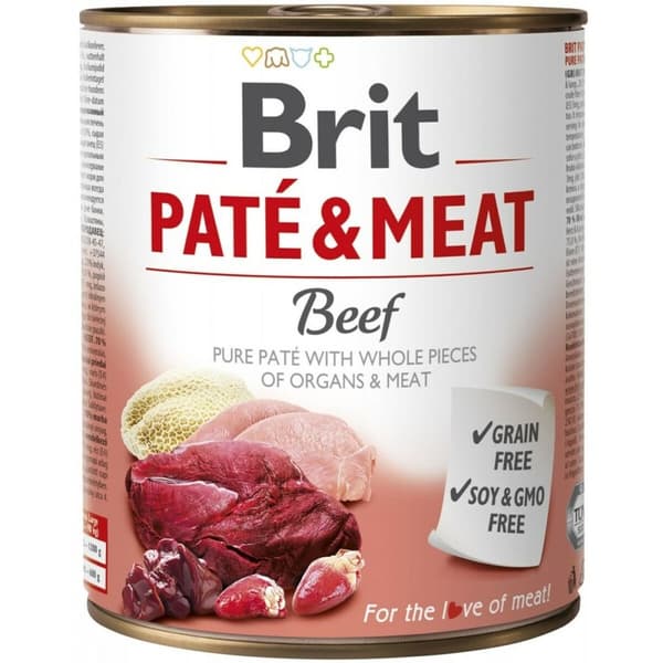 Brit Paté &amp; Meat Kalkon Kalvkött 800 g - Våtmat til katte med kalkun og kalvekød, 800 g. En velsmagende måltid til din kat.