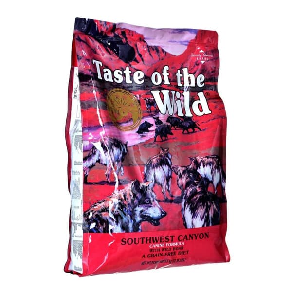 Foder Taste Of The Wild Southwest Canyon Lamm Nötkött Vildsvin 5,6 kg - Naturligt hundfoder med smak av vilda västern, 5,6 kg.