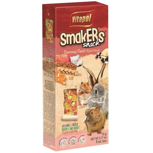 Smådyr Snacks Vitapol Smakers 90 g - Sundt godbid til smådyr, perfekt som belønning eller mellemmåltid.