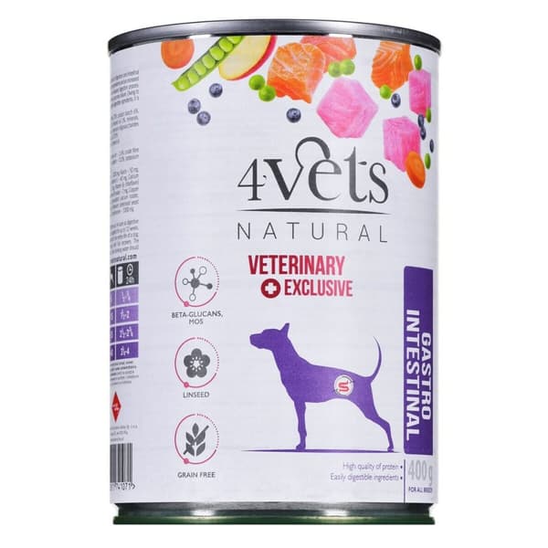 Våd mad 4VETS Voksne hunde Kalkun 400 g