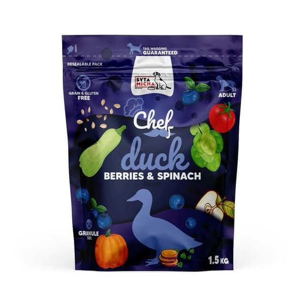 Foder SYTA MICHA Chef Skovbær And Spinat 1,5 Kg