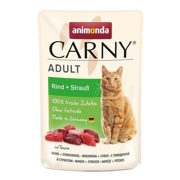 Kattmat Animonda Beef and ostrich Nötkött 85 g