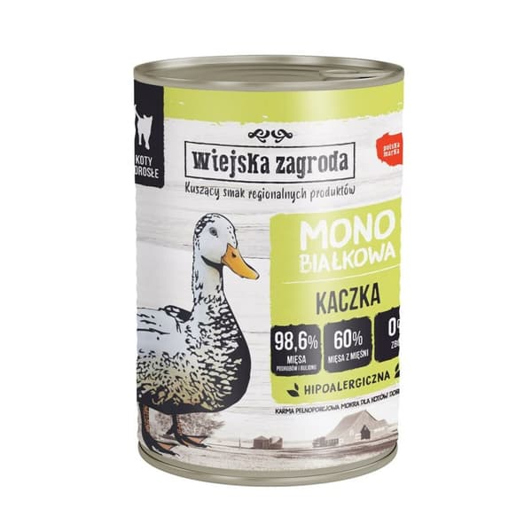 Kattmat WIEJSKA ZAGRODA Monoprotein Duck 400 g