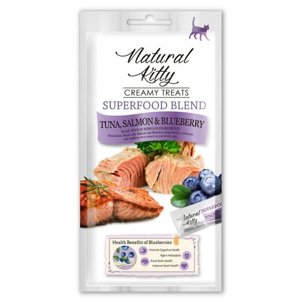 Snack for Cats Natural Kitty Superfood Blend Fisk