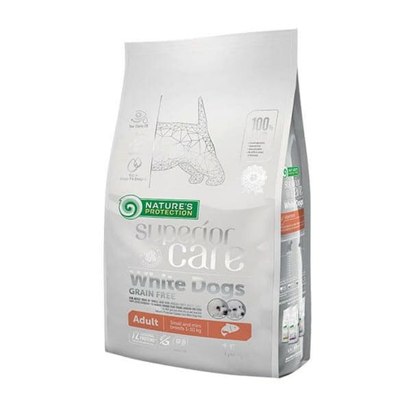 Foder NATURE'S PROTECTION Superior Care White Dogs Lax 1,5 Kg