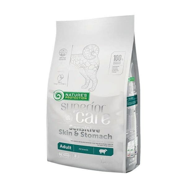 Foder NATURE'S PROTECTION Superior Care Skin & Stomach Lamm 1,5 Kg
