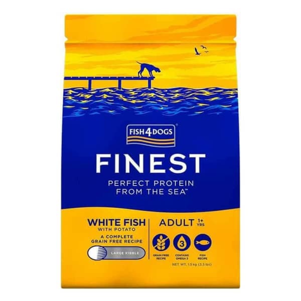 Foder FISH4DOGS Finest White Fish Adult