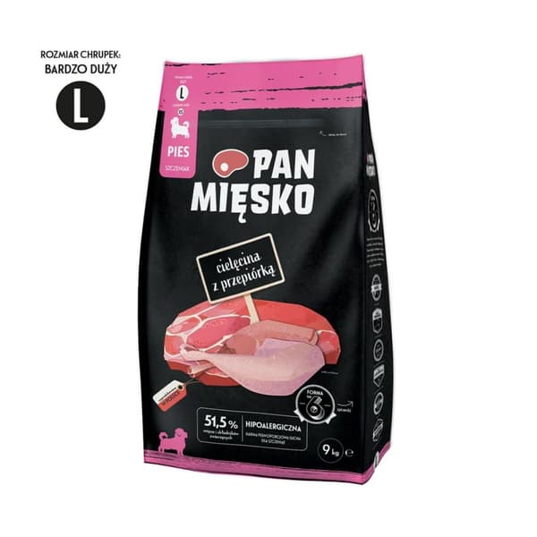 Foder PAN MIĘSKO L Kalvkött 9 kg