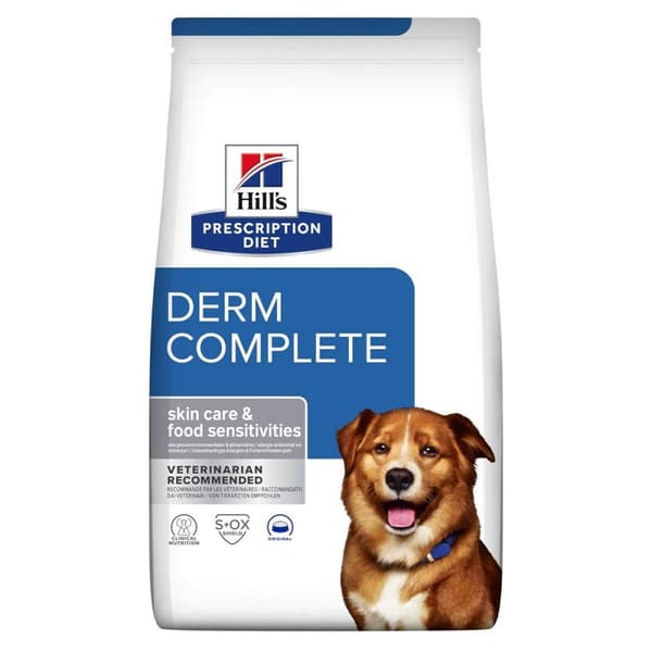 Rehu Hill's Prescription Diet Derm Complete Aikuinen 12 kg