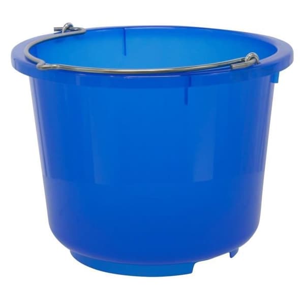 Kerbl stall-/konstruktionsskopa - transparent blå - 12 L