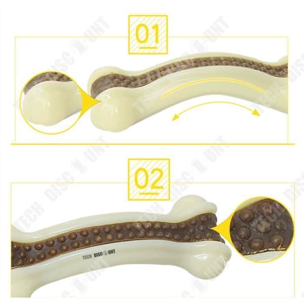 TD® Hundleksak Ben Gummi Plysch Tugg Oförstörbar Tuff Fast Stor Godbit inomhus Husdjur Molai
